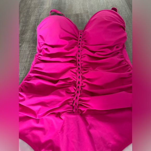 Profile By Gottex Waterfall Rose One Piece Swim Suit With Removable Straps 12 - Picture 3 of 12